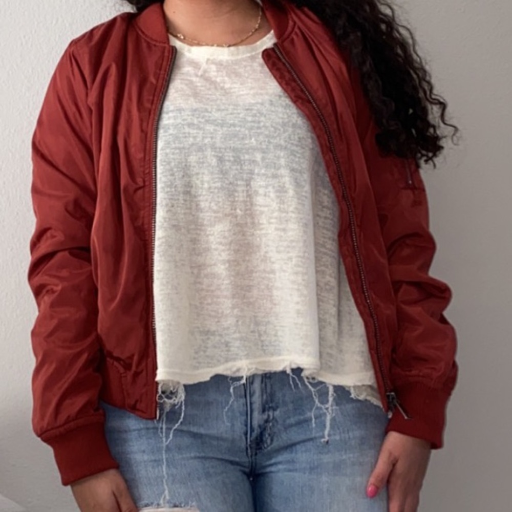 Ashley by 26 International — Red Bomber Jacket